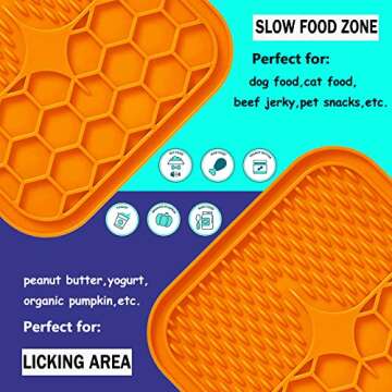 Kwispel Lick Mat for Dogs, Dog Lick Mat with Suction Cups for Anxiety, Peanut Butter Dog Licking Mat...