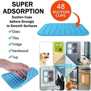 Kwispel Dog Lick Mat with Suction Cups for Grooming