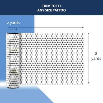 Recovery Aftercare Derm Shield Tattoo Aftercare Bandage Roll - Waterproof Adhesive Bandages, Transparent Matte Film - 8 Inches x 2 Yards