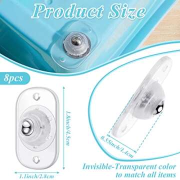 Honoson 8 Pcs Self Adhesive Caster Wheels Appliance Rollers Appliance Sliders for Kitchen 360° Swiv...