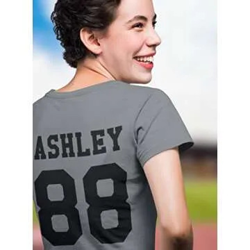 TEEAMORE Men Women Custom T Shirt Add Your Text Design Your Own Back Side Shirt Gravel