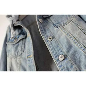 Versatile LifeShe Detachable Hoodie Denim Jacket