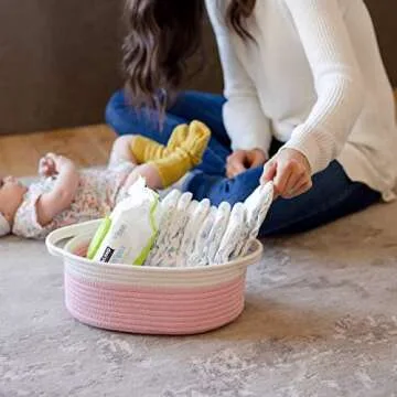 NaturalCozy 3-Piece Oval Storage Basket Set