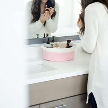 NaturalCozy 3-Piece Oval Storage Basket Set