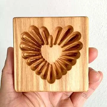 Wooden Cookie Biscuit Mold for Creative Holiday Baking