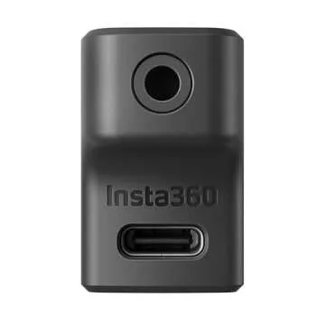 CYNOVA Insta 360 Ace Pro 2 Mic Adapter for insta360 Ace Pro 2 Accessories, External Microphones Type-C and 3.5mm Audio Ports Compatible with insta360 Pro 2 / insta360 Ace Pro