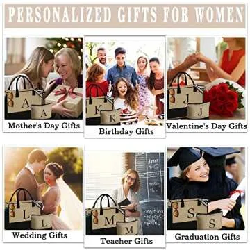 YOOLIFE Jute Tote Bag - Personalized Gifts for Women