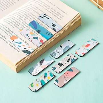 Flower Colorful Bookmarks Magnetic Bookmarks for Men Women Students Children,10Pcs (Graffiti)