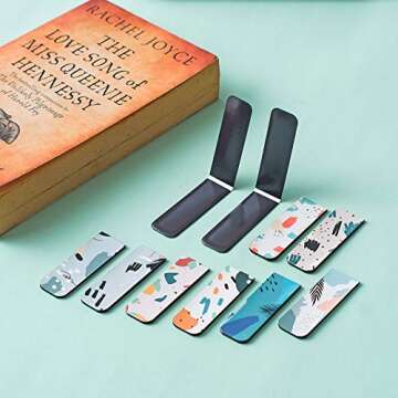 Flower Colorful Bookmarks Magnetic Bookmarks for Men Women Students Children,10Pcs (Graffiti)