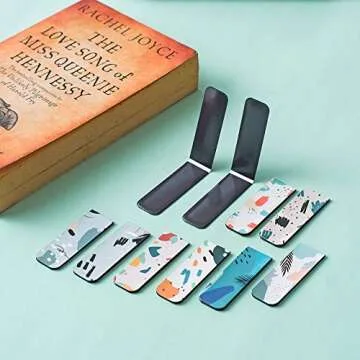 Flower Colorful Bookmarks Magnetic Bookmarks for Men Women Students Children,10Pcs (Graffiti)