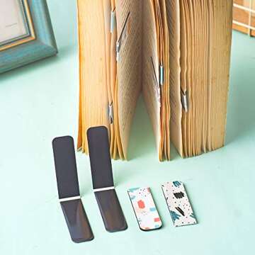 Flower Colorful Bookmarks Magnetic Bookmarks for Men Women Students Children,10Pcs (Graffiti)