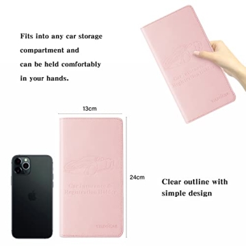 Premium Leather Car Document Holder for Registration & Insurance Cards