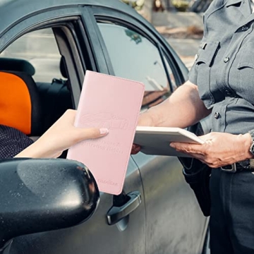 Premium Leather Car Document Holder for Registration & Insurance Cards