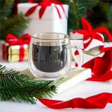 Elegant CNGLASS Double-Walled Glass Coffee Mugs 10oz