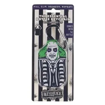 Beetlejuice Keychain & Hand Sanitizer Bottle Holder