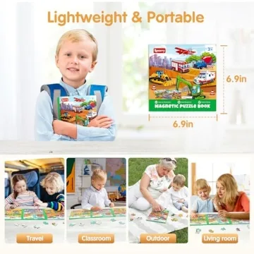 SYNARRY Vehicle Theme Magnetic Puzzles for Toddlers 3-5, 36 Pieces Travel Puzzles for Kids Ages 4-8, Car Airplane Road Trip Activities Magnet Games Toys for 3 4 5 6 Year Old Children Boys Girls Gifts