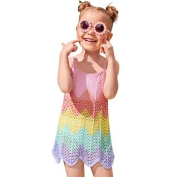 SOLY HUX Toddler Girl's Vibrant Beach Cover-up for Summer