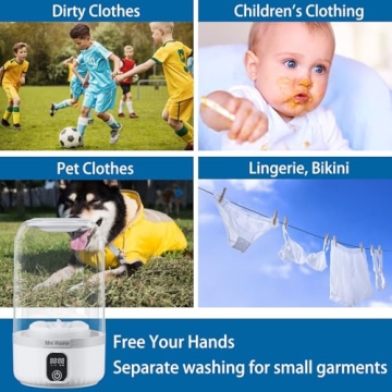 Portable Washing Machine: Upgrade Mini Washer for Small Laundry Items