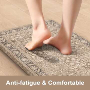 KIMODE Vintage Kitchen Mats - Anti-Fatigue & Waterproof