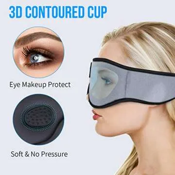 MUSICOZY Sleep Headphones Bluetooth Sleep Mask 3D Wireless Music Sleeping Headphones Headband Eye Mask Sleep Earbuds for Side Sleepers Mom Men Women with Speakers Cool Tech Gadgets Gifts