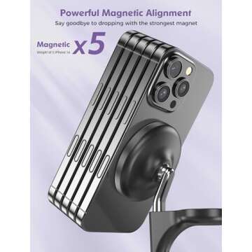 Aeinidi 3 in 1 Wireless Charging Station for Multiple Devices Apple, 15W Fast Magnetic Mag-Safe Charger Stand for iPhone 16 15 14 13 12 Pro Max Plus Mini Apple Watch AirPods Pro 4 3 2, Black