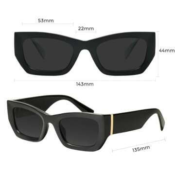 Mosanana Trendy Cat Eye Sunglasses for Women 2024