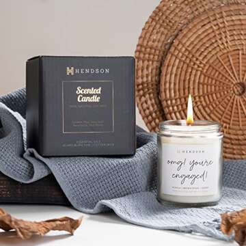 Engagement Gifts for Women - Wedding Candle, Bridal Shower, Bachelorette Party Gift for Bride to Be - Engaged Couple Fiance, Couples Gift - OMG Youre Engaged Candles