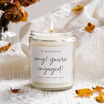 Engagement Gifts for Women - Wedding Candle, Bridal Shower, Bachelorette Party Gift for Bride to Be - Engaged Couple Fiance, Couples Gift - OMG Youre Engaged Candles