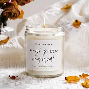 Engagement Gifts for Women - Wedding Candle, Bridal Shower, Bachelorette Party Gift for Bride to Be - Engaged Couple Fiance, Couples Gift - OMG Youre Engaged Candles