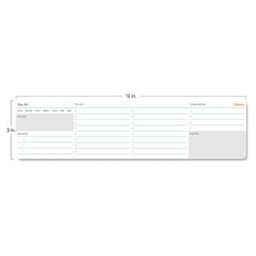 Notsu Daily Planner Notepad Lite | Minimalist Undated Daily To Do List & Hourly Agenda Desk Productivity Planning Pad, Fits Under Keyboard