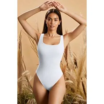 OQQ Women's 3 Piece Sexy Ribbed Bodysuits for Fashion Lovers