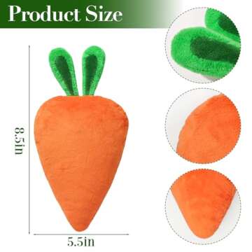 Bunny Chorus Plush Easter Throw Pillow: Adorable Carrot Shape with Bunny Ears