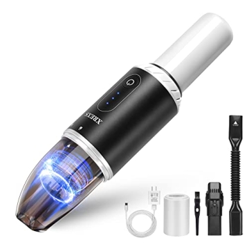 XREXS Handheld Vacuum Cordless, Portable Hand Held Car Vacuum Cleaner with High Power, Rechargeable ...