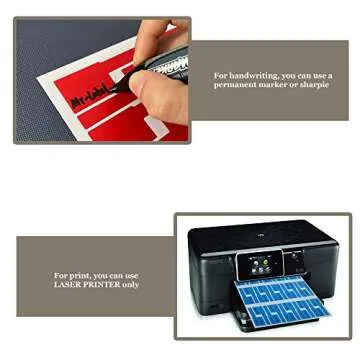 Mr-Label® US Letter Sheet Self-Adhesive Cable Label - Waterproof | Tear Resistant - with Free Print Tool - for Laser Printer (10 Sheets (300 Labels), 5 Assorted Colors)