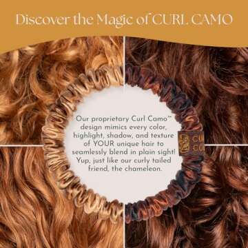 Authentic Mulberry Silk Skinny Hair Match Scrunchies for Women, Anti Breakage Hair Ties for Curly Thick & Thin Hair, No Dent, No Pull, 100% Silk for Buns, Sleep & Ponytail, Strawberry/Auburn (4 Pack)