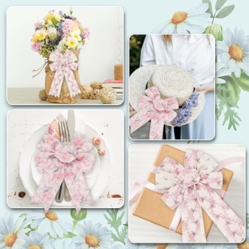 Vintage Floral Ribbon Set - 4 Rolls of Charming Decor Ribbons