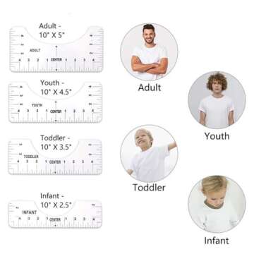 Tshirt Ruler Teflon Sheets Heat Tape,3 Teflon Sheets for Heat Press 12“x16,Tshirt Ruler Guide for Vinyl Alignment