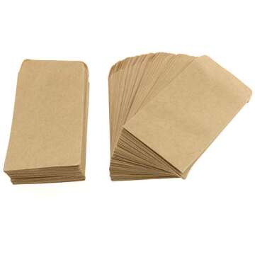 DGZZI 100 PCS Biodegradable Kraft Seed Envelopes