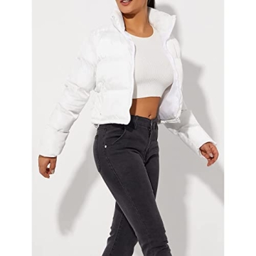Hujoin Women’s Cropped Puffer Jacket for Ultimate Style
