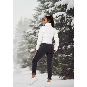 Hujoin Women’s Cropped Puffer Jacket for Ultimate Style