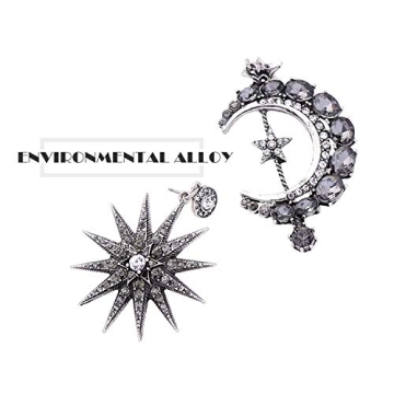 Moon and Sun Earrings for Women - Unique Asymmetrical Designs