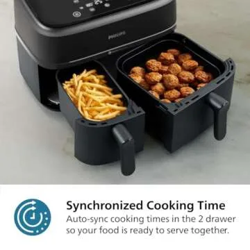 Philips Dual Basket Air Fryer, 8-in-1, 9.5 Quarts