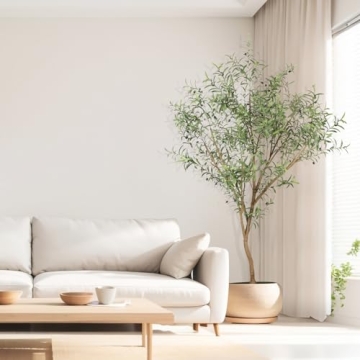 Realead Faux Olive Tree 7ft - Realistic Indoor Decor