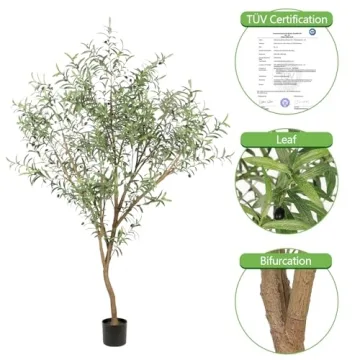 Realead Faux Olive Tree 7ft - Realistic Indoor Decor