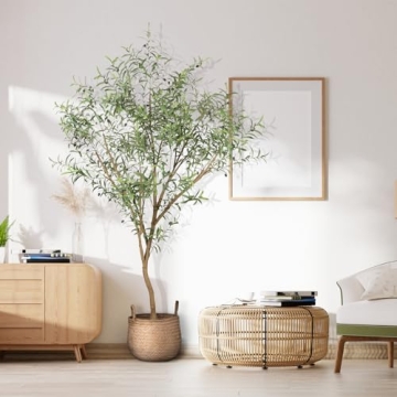 Realead Faux Olive Tree 7ft - Realistic Indoor Decor