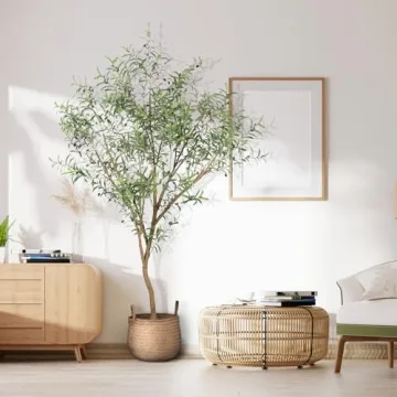 Realead Faux Olive Tree 7ft - Realistic Indoor Decor