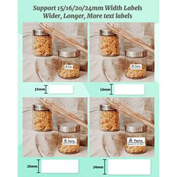 Phomemo Large Label Maker Machine with Tape D50 for 3/5" to 9/10" tape, Portable Thermal Label Maker Machine, Bluetooth Label Printer for Address,Storage,Office, Support Phones & Pad, USB Rechargeable