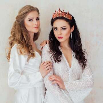 VELSCRUN Elegant Birthday Tiara Crown for Women Girls – Stunning Red Crystal Headband Birthday Gif...