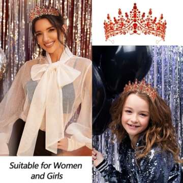 VELSCRUN Birthday Tiara for Women Girls - Elegant Crown