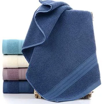 Tian Home Ultra Absorbent & Soft Cotton Hand Towels(4-Pack,14x29inch) for Bath, Hand, Face, Gym and Spa